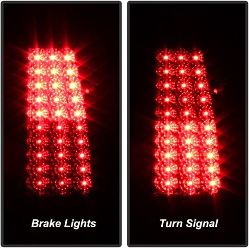 ACANII - For 1999-2006 GMC Sierra 1500 2500 3500 99-02 Silverado LED Tail Lights Brake Lamps Assembly Set Left+Right,Exotic Red V2 in Saudi Arabia