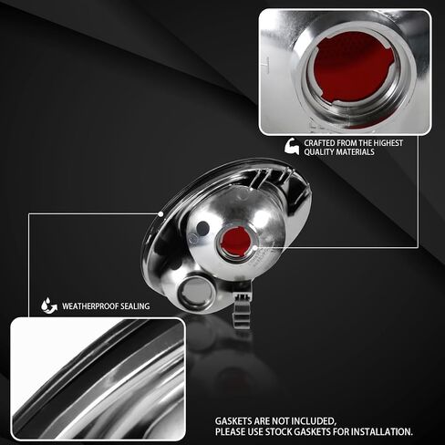 Autozensation Compatible with 1998-2005 VW Beetle, Left + Right Pair Assembly, Euro Chrome Housing Clear Lens Tail Lights in Saudi Arabia