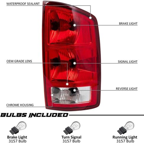 EPIC LIGHTING Halogen Replacement Spec Tail Lights w/Bulbs Circuit Board Compatible with DODGE 02-06 RAM 1500 2500 03-06 RAM 3500 [ CH2800147 CH2801147 55077347AD 55077348AF ] Pair in Saudi Arabia