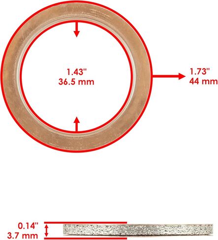 Caltric Muffler Pipe Gaskets Compatible with Yamaha Fjr1300 Fjr1300A Fjr1300Ae Fjr1300E 2003-2014 in Saudi Arabia