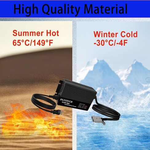14.6V 30A LiFePO4 Battery Charger, 14.6V Lithium Battery Charger, Bulit-in Cooling Fan, Support Fast Charging, Suitable for 12 Volt Automotive Trailer RV SUV Motorbike Boats and More in Kuwait