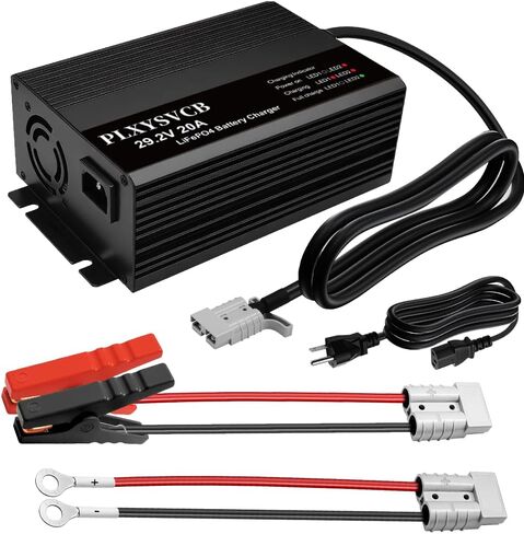 14.6V 30A LiFePO4 Battery Charger, 14.6V Lithium Battery Charger, Bulit-in Cooling Fan, Support Fast Charging, Suitable for 12 Volt Automotive Trailer RV SUV Motorbike Boats and More in Kuwait