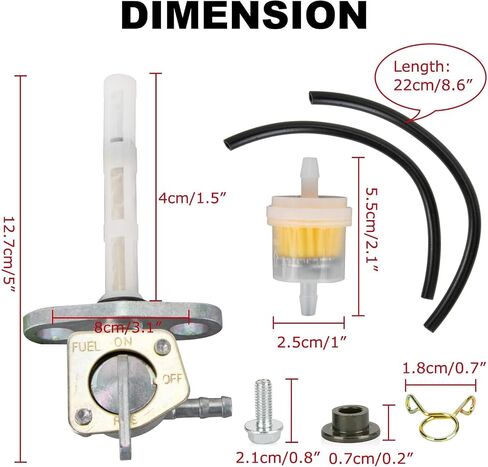 PSLER Fuel Petcock Valve Tank Switch for CRF 50 70F 80F, Fuel Petcock Valve Replacement Parts for XR50R 70R 80R 100R 16960-GEL-701 16950-GCF-671 in Saudi Arabia