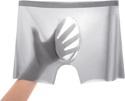 ملابس داخلية من الحرير الجليدي المعني مع Bulge Bactable Breatable Quick Boxer Boxer Boxers Ultra-Shin in Kuwait