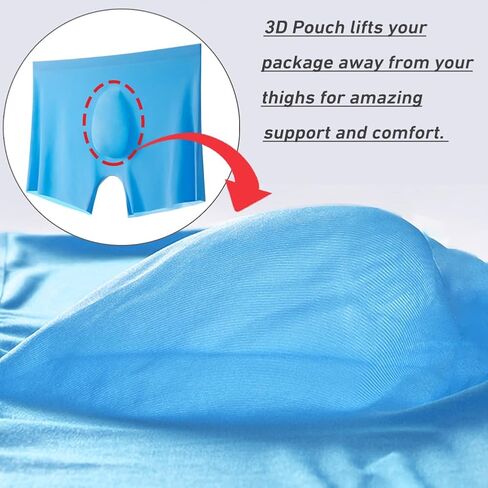 ملابس داخلية من الحرير الجليدي المعني مع Bulge Bactable Breatable Quick Boxer Boxer Boxers Ultra-Shin in Kuwait