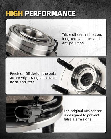 515174 Front Wheel Bearing Hub Compatible with 2007-2009 Silverado 1500 Sierra 1500, 2007-2009 2014 Tahoe Escalade, 2007-2014 Suburban 1500 Avalanche, 08-09 2014 Yukon w/ABS 6-Lug in Saudi Arabia