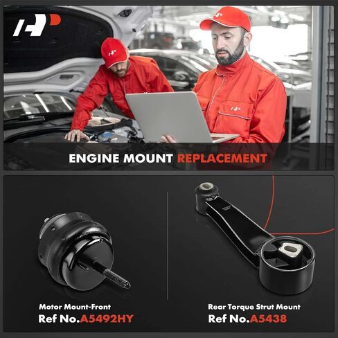 A-Premium 2PCS Engine Motor Mount and Torque Strut Mount Kit Compatible with Buick Lucerne 2009 2010 2011 3.9L, Naturally Aspirated Only in Saudi Arabia