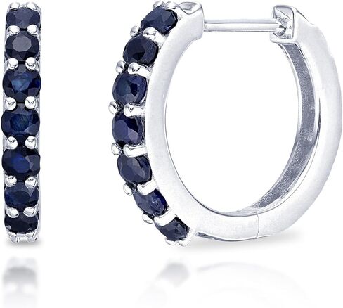 MAX + STONE 10k Gold Hoop & Huggie Earrings for Women 12MM Small Natural Gemstone Hoops in Saudi Arabia