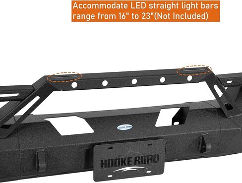 Hooke Road Earthshaker Front Bumper for 2016 2017 2018 Chevy Chevrolet Silverado 1500 Pickup Truck, Rock Crawler Replacement Bumper with Winch Plate Bull Bar D-ring Mounts in Saudi Arabia