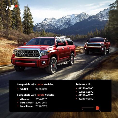 A-Premium خارج الباب الخارجي مقابض متوافقة مع Toyota 4runner 2010-2020 ، Land Cruiser 2009-2020 و Lexus GX460 2010-2021 ، مجموعة 4-PC ، سائق أمامي وخلفي وركاب. in Saudi Arabia