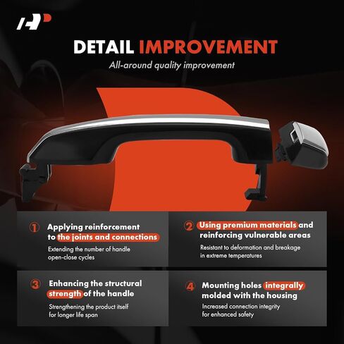 A-Premium خارج الباب الخارجي مقابض متوافقة مع Toyota 4runner 2010-2020 ، Land Cruiser 2009-2020 و Lexus GX460 2010-2021 ، مجموعة 4-PC ، سائق أمامي وخلفي وركاب. in Saudi Arabia