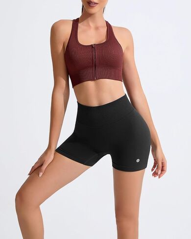 RIOJOY Gym Shorts Women, 4D High-Waisted Workout Shorts for Women, 4’’ Scrunch Butt Lifting Short, Hidden Pocket Yoga Shorts in Kuwait