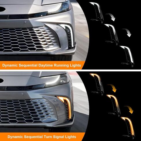 LED Sequential Turn Signal Lights Daytime Running Lights(DRL) Night Driving Lights Compatible with Toyota Camry SE XSE 2025 in Saudi Arabia
