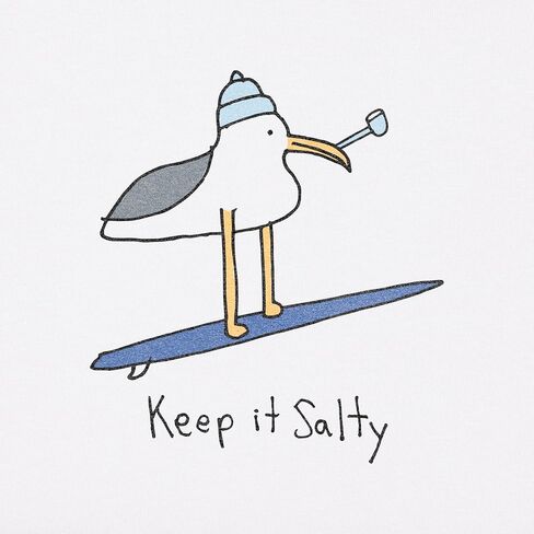 Life is Good Men's Crusher Tee, Short Sleeve Cotton Graphic T-Shirts, Keep It Salty Seagul in Saudi Arabia