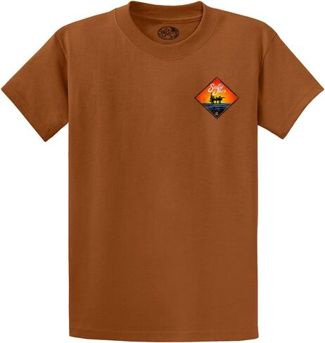 مالح Joes Men's Oil Rig Logo Tees ثقيلة الوزن القطن in Kuwait
