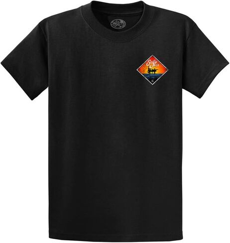 مالح Joes Men's Oil Rig Logo Tees ثقيلة الوزن القطن in Kuwait
