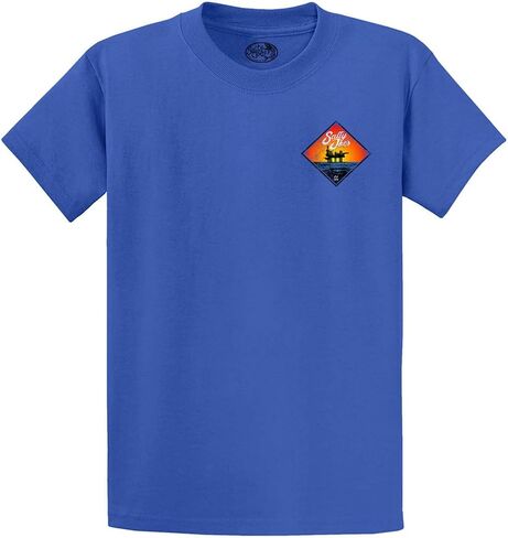 مالح Joes Men's Oil Rig Logo Tees ثقيلة الوزن القطن in Kuwait