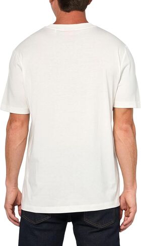 HUGO Men's Textured Retro Logo Cotton T-Shirt in Saudi Arabia