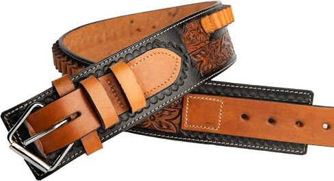 Hulara Full Grain Buff Leather Ammo Belt 22 Cartridge Belt Western Ammo Case Bullet Ammo Loops for Men in Kuwait