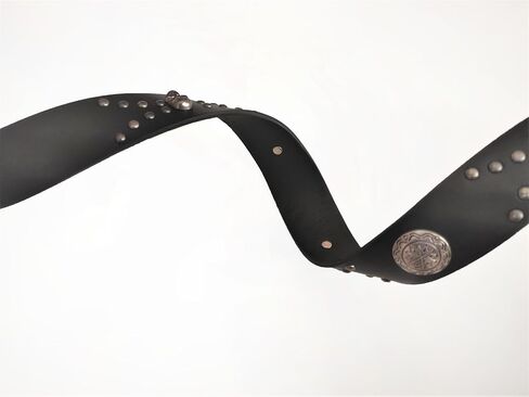 Black Y2k Vintage Belt for Men Women - Punk Cool Chrome Hearts Emo Skull Studded Belts for Jeans in Saudi Arabia
