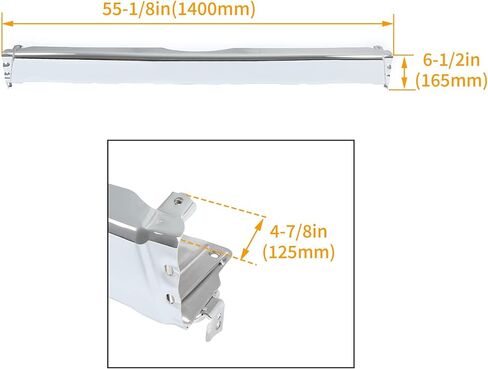 Rear Bumper Center Compatible with 1996-2002 Toyota 4Runner SR5, 1996-2001 Toyota 4Runner Base For Models W/o Fender Flares Replacement for 5210535130 TO1102219 Bumper Face Bar Chrome Steel in Kuwait