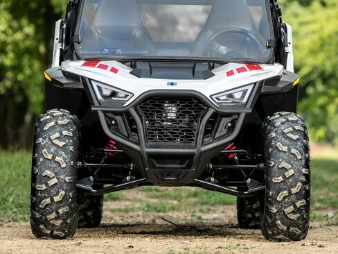 المصد الأمامي SuperAtv لـ 2022+ Polaris RZR 200 ، طلاء المسحوق الأسود المتداول للأشعة فوق البنفسجية ، يحمي الواجهة الأمامية بأكملها ، وتثبيت سهلة ، انظر التركيب ، الولايات المتحدة الأمريكية المصنوعة in Kuwait