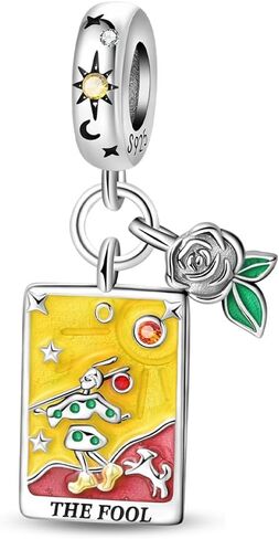 925 Sterling Silver Charms for Bracelets Necklaces 5A Cubic Zirconia Tarot Cards Dangle Pendant,Charms Beads Gifts for Women in Saudi Arabia