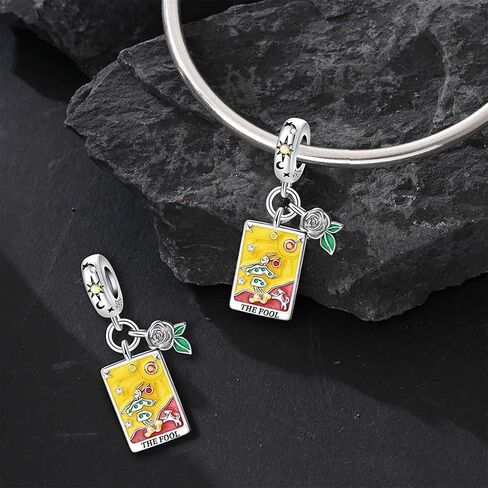 925 Sterling Silver Charms for Bracelets Necklaces 5A Cubic Zirconia Tarot Cards Dangle Pendant,Charms Beads Gifts for Women in Saudi Arabia