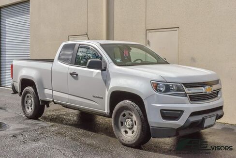 Fits All 2015-2020 Chevrolet Colorado Extended Cab Models | EOS Visors in-Channel Style Smoke Tinted Side Vents Window Deflectors Rain Guards in Kuwait