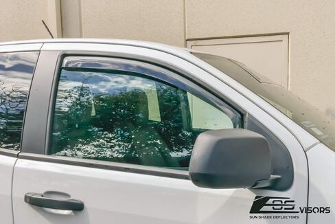 Fits All 2015-2020 Chevrolet Colorado Extended Cab Models | EOS Visors in-Channel Style Smoke Tinted Side Vents Window Deflectors Rain Guards in Kuwait