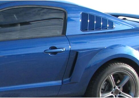 IKON MOTORSPORTS, Window Delete Panels Compatible With 2005-2009 Ford Mustang V6, Factory Style Unpainted PP Sun Rain Shade Guard Wind Vent Air Deflector, 2006 2007 2008 in Saudi Arabia