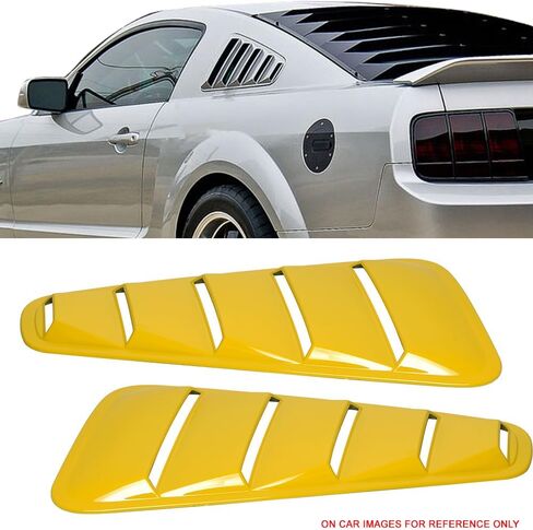IKON MOTORSPORTS, Window Delete Panels Compatible With 2005-2009 Ford Mustang V6, Factory Style Unpainted PP Sun Rain Shade Guard Wind Vent Air Deflector, 2006 2007 2008 in Saudi Arabia