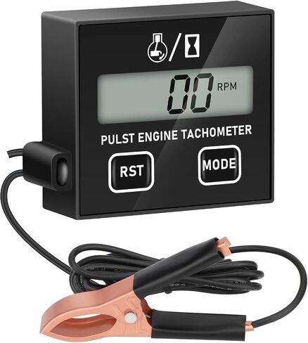 Linkstyle Small Engine Tachometer, Digital Tachometer Tach Gauge Meter with Clip, Backlight Inductive Hour Meter RPM Meter in Kuwait