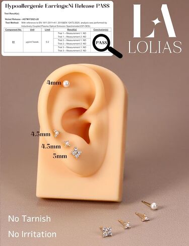 14K Gold Plated 925 Sterling Silver Stud Earrings for Women | Hypoallergenic Cartilage Earring for Sensitive Ears | Dainty Flower Chain Small Studs Hoop Earring Stacks Gold Stud Earrings Set in Saudi Arabia