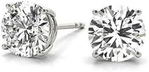 0.25 cttw - 6 cttw Lab Grown Diamond 14K White, Yellow and Rose Gold Round-cut Diamond Stud Earring for Women (F-G-H,VS2-SI1) in Kuwait