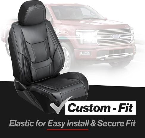 Coverland Custom Car Seat Covers Compatible with 2022-2025 Toyota Tundra Double Cab, CrewMax - Premium Leather Non-Slip Memory Foam Waterproof Custom fit Interior Protector [Full Set Seat-Brown] in Saudi Arabia