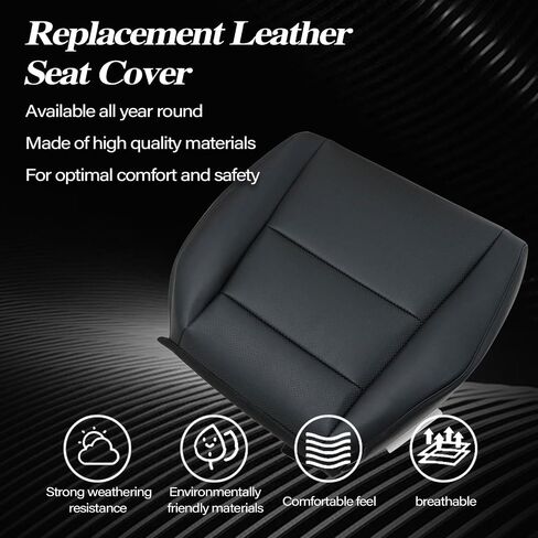SecosAutoparts Driver & Passenger Side Bottom Perforated Leather Replacement Seat Covers Black Compatible with Acura TSX 2009 2010 2011 2012 2013 2014 in Saudi Arabia