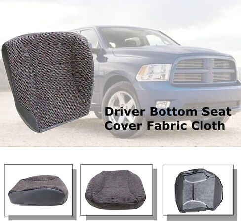 Driver Side Bottom Replacement Seat Cover Fabric Cloth Perforated Compatible with Dodge Ram 1500 2500 3500 4500 5500 1998 1999 2000 2001 2002 in Saudi Arabia