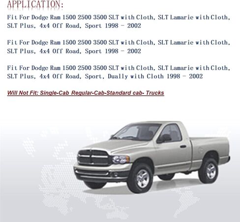 Driver Side Bottom Replacement Seat Cover Fabric Cloth Perforated Compatible with Dodge Ram 1500 2500 3500 4500 5500 1998 1999 2000 2001 2002 in Saudi Arabia