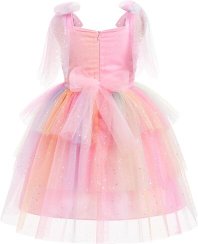 Imekis Toddler Kids Girls Birthdy Dress Tulle Tulle Tulled Tutu Dresses Tea Party Photo Shoot 4-10t in Kuwait