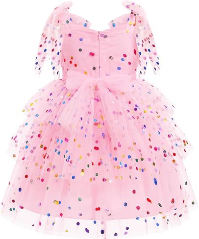 Imekis Toddler Kids Girls Birthdy Dress Tulle Tulle Tulled Tutu Dresses Tea Party Photo Shoot 4-10t in Kuwait