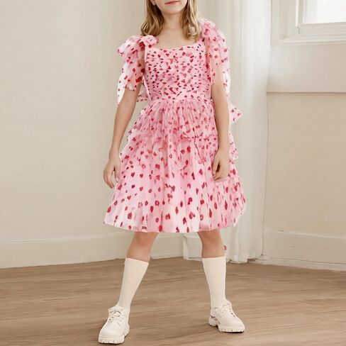 Imekis Toddler Kids Girls Birthdy Dress Tulle Tulle Tulled Tutu Dresses Tea Party Photo Shoot 4-10t in Saudi Arabia