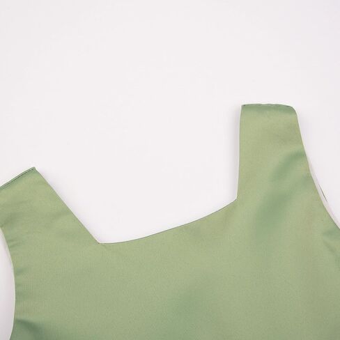 Jerrisapparel Girls Satin Saleveless a-line dress barge back back cleam cleam princess prody party in Kuwait