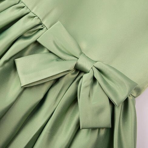 Jerrisapparel Girls Satin Saleveless a-line dress barge back back cleam cleam princess prody party in Kuwait
