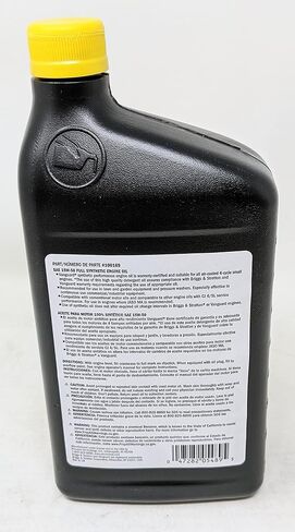 Briggs & Stratton 100169 5-Quarts 15W-50 زيت الاصطناعي مع مرشحات 2-842921 ومعالجة الوقود in Saudi Arabia