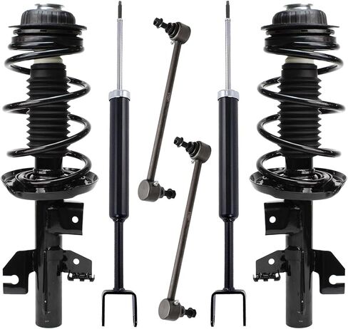 Detroit Axle - Struts Shocks Kit for 2013-2016 Dodge Dart 2 Front Struts w/Coil Spring 2 Sway Bar Links 2 Rear Shock Absorbers 2014 2015 Replacement in Saudi Arabia