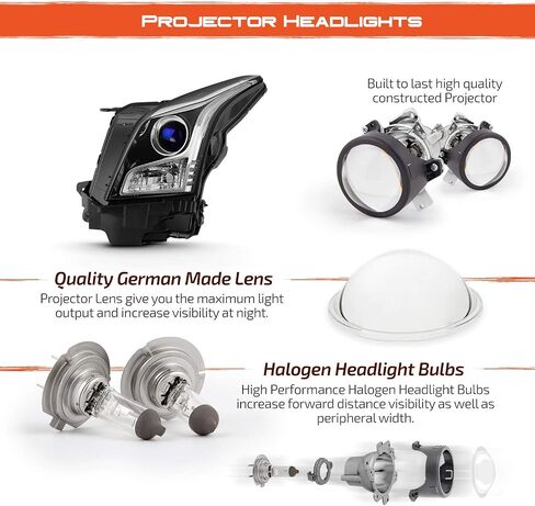 AKKON - FITS 2013 2014 2015 2015 2017 2018 CADILLAC ATS SEDAN [HALOGEN TYPE] in Saudi Arabia