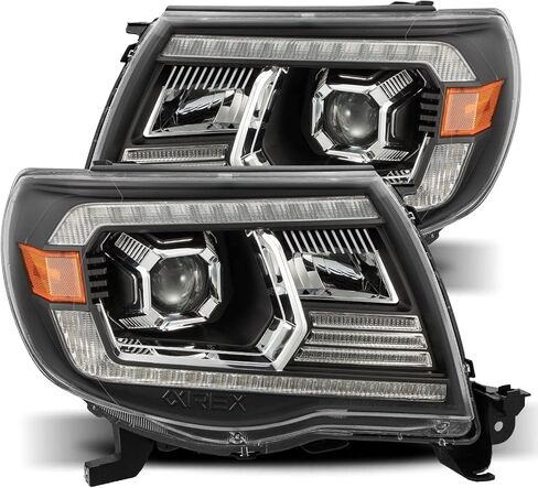 تعديل Street Alpharex Pro-Series Black for 05-11 Tacoma Projector المصابيح الأمامية اليسار بديل التجميع الأيمن in Kuwait