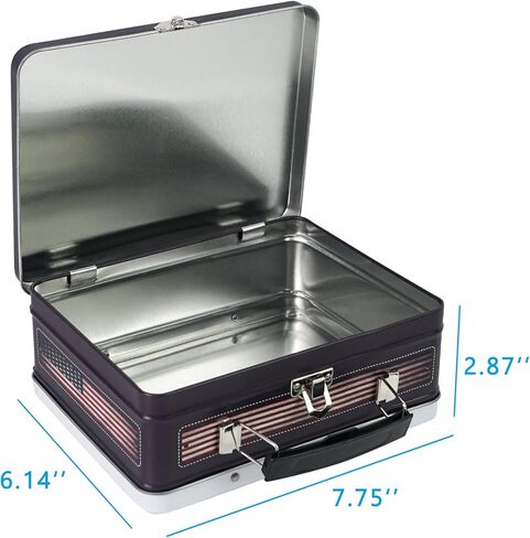 Dreamseden Tin Storage Box مع مقبض معدن صغير مربع مربع مربع لطيف متين الصفيح علبة التذكار مع غطاء (آيس كريم) in Kuwait