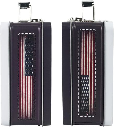 Dreamseden Tin Storage Box مع مقبض معدن صغير مربع مربع مربع لطيف متين الصفيح علبة التذكار مع غطاء (آيس كريم) in Kuwait